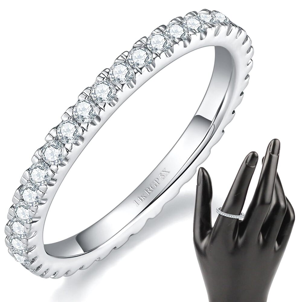 Stackable Rings for Women- Cubic Zirconia Simulated Diamond Stackable